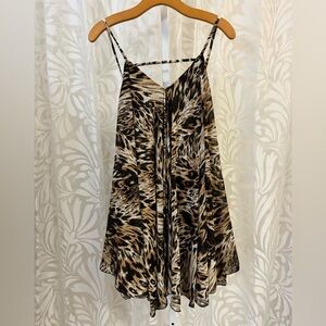 Venti6 Chic Animal Print Mini Tank Dress/Tunic